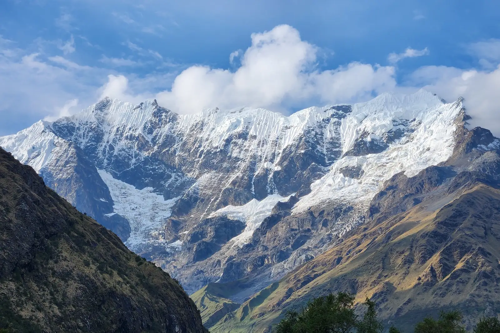 Mountains over Humantay Lake in Cusco